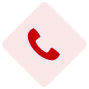 A red phone icon on a white background.