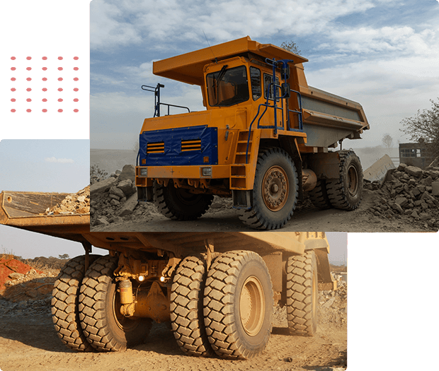 An image of a dump truck used for dirt hauling services.