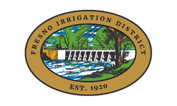 The logo for the Fresno Irrigation District, featuring a design inspired by MAG Engineering.